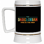 The Dadalorian This Is The Way Ceramic Coffee Mug – Beer Stein – Water Bottle, Black, 22 oz. Beer Stein