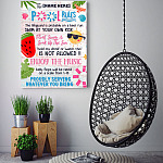 mock up poster frame in hipster interior background