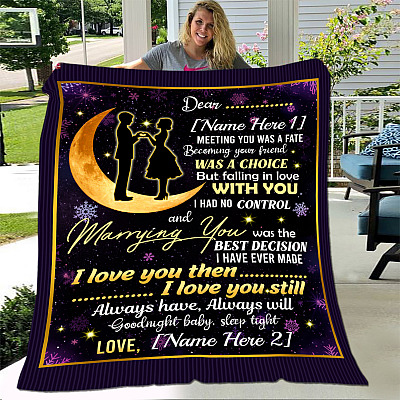 Alternative view of Personalized I Love You And Then I Love You Still Good Night Baby Fleece Blanket - Premium Sherpa Blanket