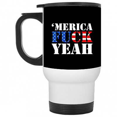 14 oz. White Travel Mug