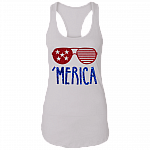 Merica Tank Top - Women 4th Of July Tank Top - America Tank Top - Patriotic Tank Top - July 4th Tank Top, White, Ladies Racerback Tank Merica Tank Top - Women 4th Of July Tank Top - America Tank Top - Patriotic Tank Top - July 4th Tank Top, White, Ladies Racerback Tank