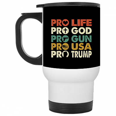 14 oz. White Travel Mug