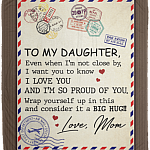 To My Daughter Even When I'm Not Close By From Mom Fleece Blanket - Premium Sherpa Blanket - Woven Blanket, White, Cozy Plush Fleece Blanket - 50x60 To My Daughter Even When I'm Not Close By From Mom Fleece Blanket - Premium Sherpa Blanket - Woven Blanket, White, Cozy Plush Fleece Blanket - 50x60
