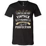 Personalized Vintage Limited Edition A Legend Was Born Aged To Perfection T-Shirt - V-Neck Shirt, Black, V-Neck T-Shirt