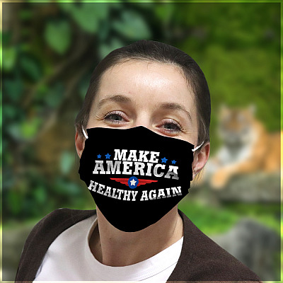 Alternative view of Make America Healthy Again Mask - Funny Face Mask - Washable Reusable Custom – Printed Cloth Face Mask Cover