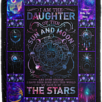 I Am The Daughter Of The Sun and Moon Even Though I Have Been Born Into This World Fleece - Premium Sherpa Blanket, White, Cozy Plush Fleece Blanket - 50x60