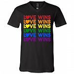 Love Wins Vintage Gay Pride T-Shirt - V-Neck Shirt - Lgbt Couple Matching Shirt, Black, V-Neck T-Shirt Love Wins Vintage Gay Pride T-Shirt - V-Neck Shirt - Lgbt Couple Matching Shirt, Black, V-Neck T-Shirt