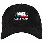 Make America Godly Again American Flag Patriotic MAGA Twill Cap - High-Profile Snapback Hat, Black, Brushed Twill Dad Cap