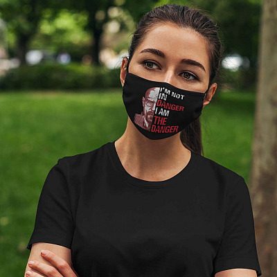 Alternative view of I'm Not In Danger I Am The Danger Washable Reusable Custom - Printed Cloth Face Mask Cover