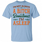 I'm Not Always A Bitch T-Shirt - Funny Sarcasm Quote Shirt, Light Blue, Unisex T-Shirt