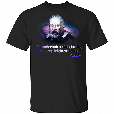 Thunderbolt and Lightning Galileo Color Version Shirt, Black, Unisex T-Shirt