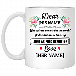 Personalized for Him There's No One Else I'd Rather Have Snoring Loud as Fu-ck Beside Coffee Mug - Water Bottle, White, 11 oz. White Mug Personalized for Him There's No One Else I'd Rather Have Snoring Loud as Fu-ck Beside Coffee Mug - Water Bottle, White, 11 oz. White Mug
