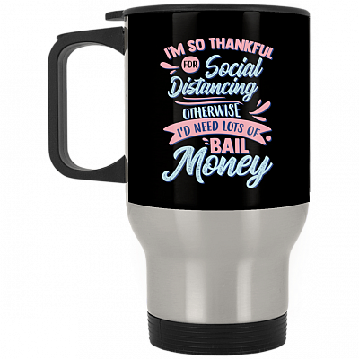 14 oz. Silver Travel Mug