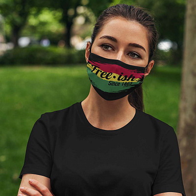 Alternative view of Free-ish Since 1865 Washable Reusable Custom - Printed Cloth Face Mask Cover