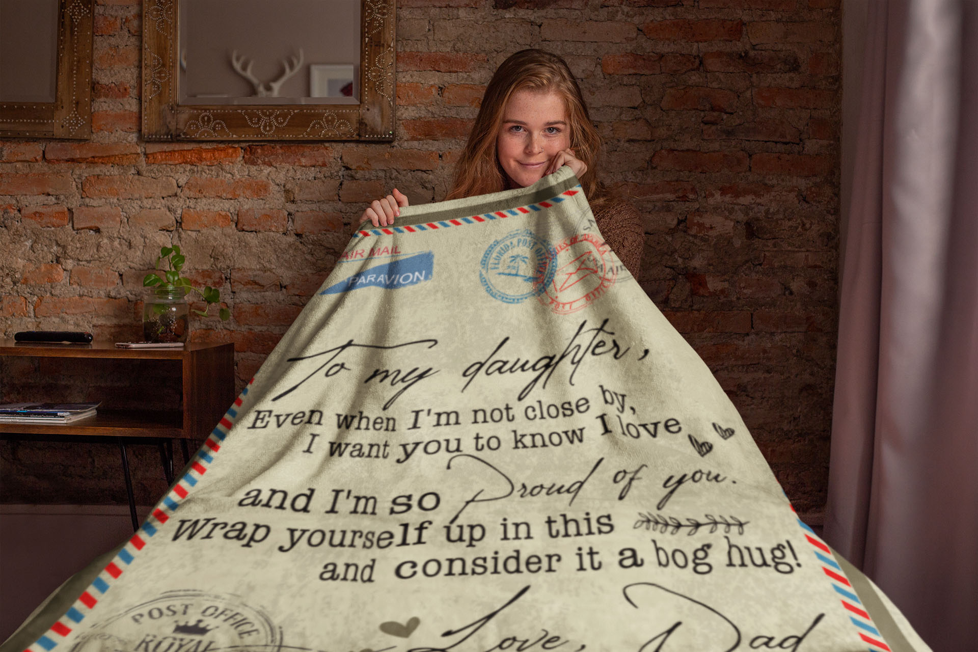 From Dad Saying To My Daughter Even When I'm Not Close By Blanket - Dad To Daughter Saying Quote Blanket Daughter Mockup