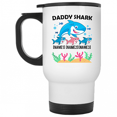 14 oz. White Travel Mug