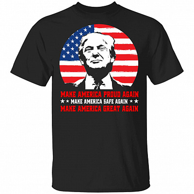 Make American Safe Again T-Shirt - Trump Supporter Shirt, Black, Unisex T-Shirt