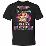 April Girl Make No Mistake My Personality Is Who I Am T-Shirt - April Birthday Girl Shirt, Black, Unisex T-Shirt