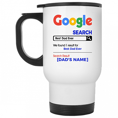 14 oz. White Travel Mug