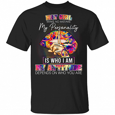May Girl Make No Mistake My Personality Is Who I Am T-Shirt - May Birthday Girl Shirt, Black, Unisex T-Shirt