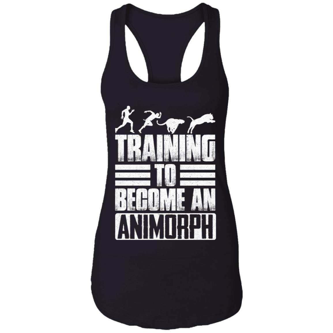 Training To Become An Animorph Cotton Tank Top Tee - Ladies Racerback Tank - Funny Training Shirt, Black, Ladies Racerback Tank Training To Become An Animorph Cotton Tank Top Tee - Ladies Racerback Tank - Funny Training Shirt, Black, Ladies Racerback Tank
