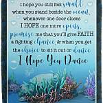 I Hope You Still Feel Small When You Stand Beside The Ocean Hope You Dance Fleece - Premium Sherpa Blanket, White, Cozy Plush Fleece Blanket - 50x60 I Hope You Still Feel Small When You Stand Beside The Ocean Hope You Dance Fleece - Premium Sherpa Blanket, White, Cozy Plush Fleece Blanket - 50x60