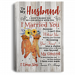 Personalized to My Husband I Didn't Marry You So I Could Live with You I Married You Framed Canvas Prints, White, 0.75'' Framed Canvas