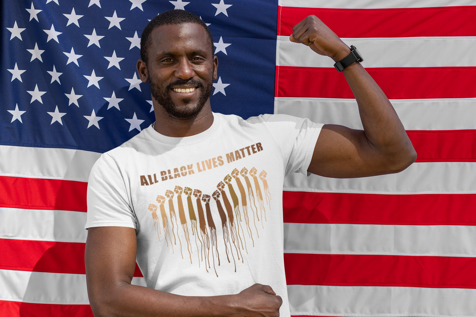 All-Black-Lives-Matter-Hands-Up-T-Shirt-I-Can't-Breathe-Justice-Shirt-t-shirt-mockup-of-a-man-posing-with-the-usa-flag