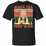 Make Tea Not War Vintage T-Shirt - Uncle Iroh Shirt, Black, Unisex T-Shirt