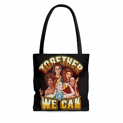 Together We Can Social Justice Feminist Gift All Over Print Tote Bag - Shoulder Bag