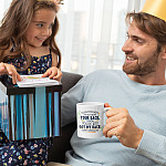 Even Though I'm Not From Your Sack Mug- I Know You've Still Got My Back Happy Father's Day Ceramic Coffee Mug-11-oz-coffee-mug-featuring-a-girl-with-her-dad-on-father-s-day