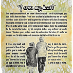 I Cross My Heart and Promise To Give All Fleece Blanket - Premium Mink Sherpa Blanket - Woven Blanket, White, Cozy Plush Fleece Blanket - 50x60
