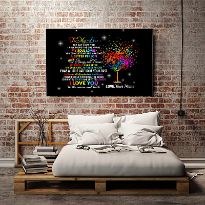 Alternative view of Personalized To My Love The Day I Met You I Have Found The One LGBT Framed Canvas Prints - Unframed Poster