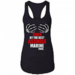 Taken by The Best Asshole Marine Ever Tank Top - Racerback Tank Shirt, Black, Ladies Racerback Tank