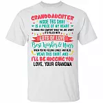 Granddaughter Inside This Shirt Is A Piece Of My Heart To Bring You Comfort Youth T-Shirt - Granddaughter Gifts, White, Youth T-Shirt Granddaughter Inside This Shirt Is A Piece Of My Heart To Bring You Comfort Youth T-Shirt - Granddaughter Gifts, White, Youth T-Shirt
