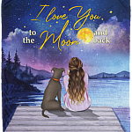 Personalized I Love You To The Moon And Back Pitbull Fleece Blanket - Premium Sherpa Blanket, White, Cozy Plush Fleece Blanket - 50x60 Personalized I Love You To The Moon And Back Pitbull Fleece Blanket - Premium Sherpa Blanket, White, Cozy Plush Fleece Blanket - 50x60