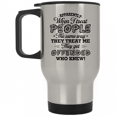 14 oz. Silver Travel Mug