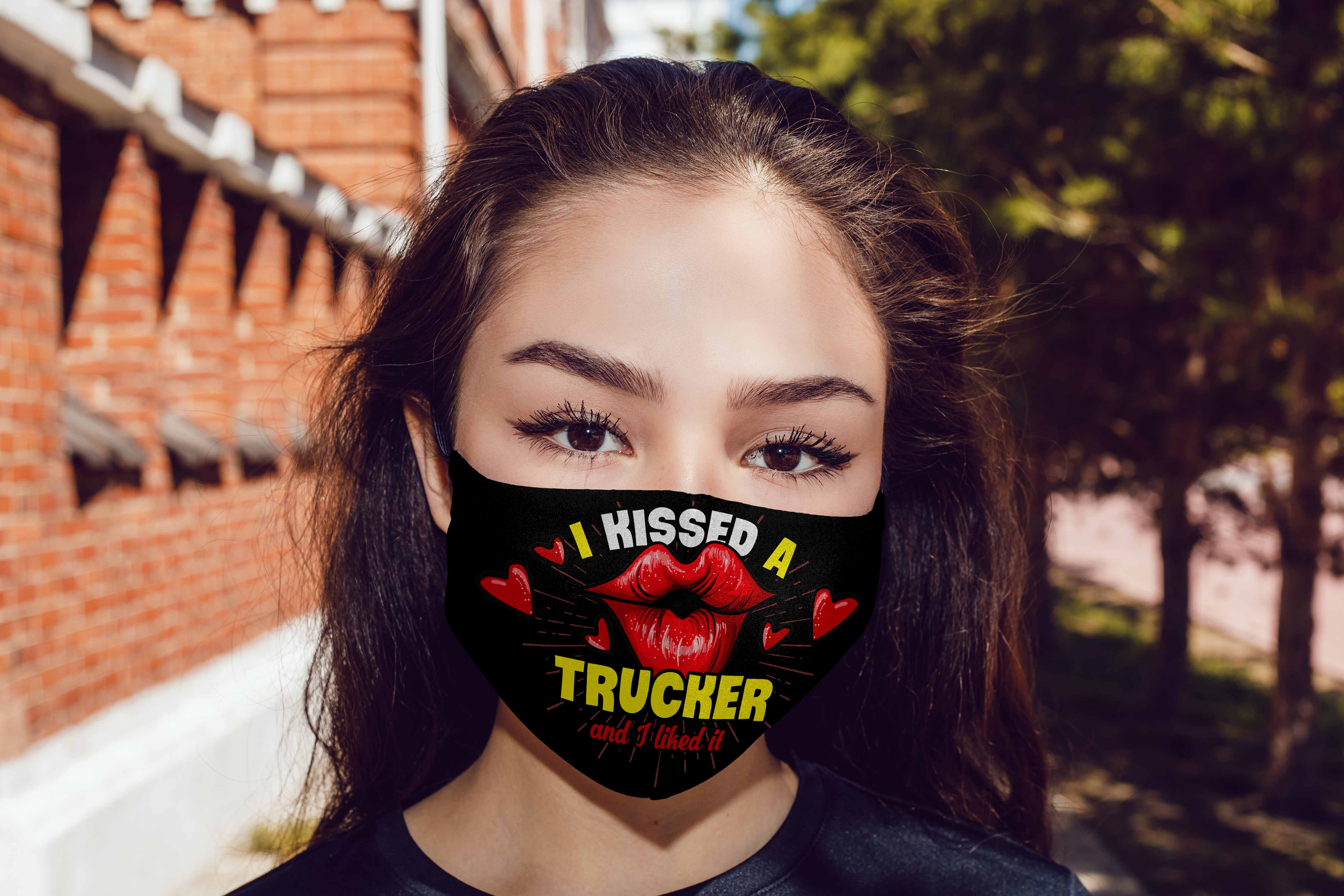 12VT. Kissed A Trucker mask mockup