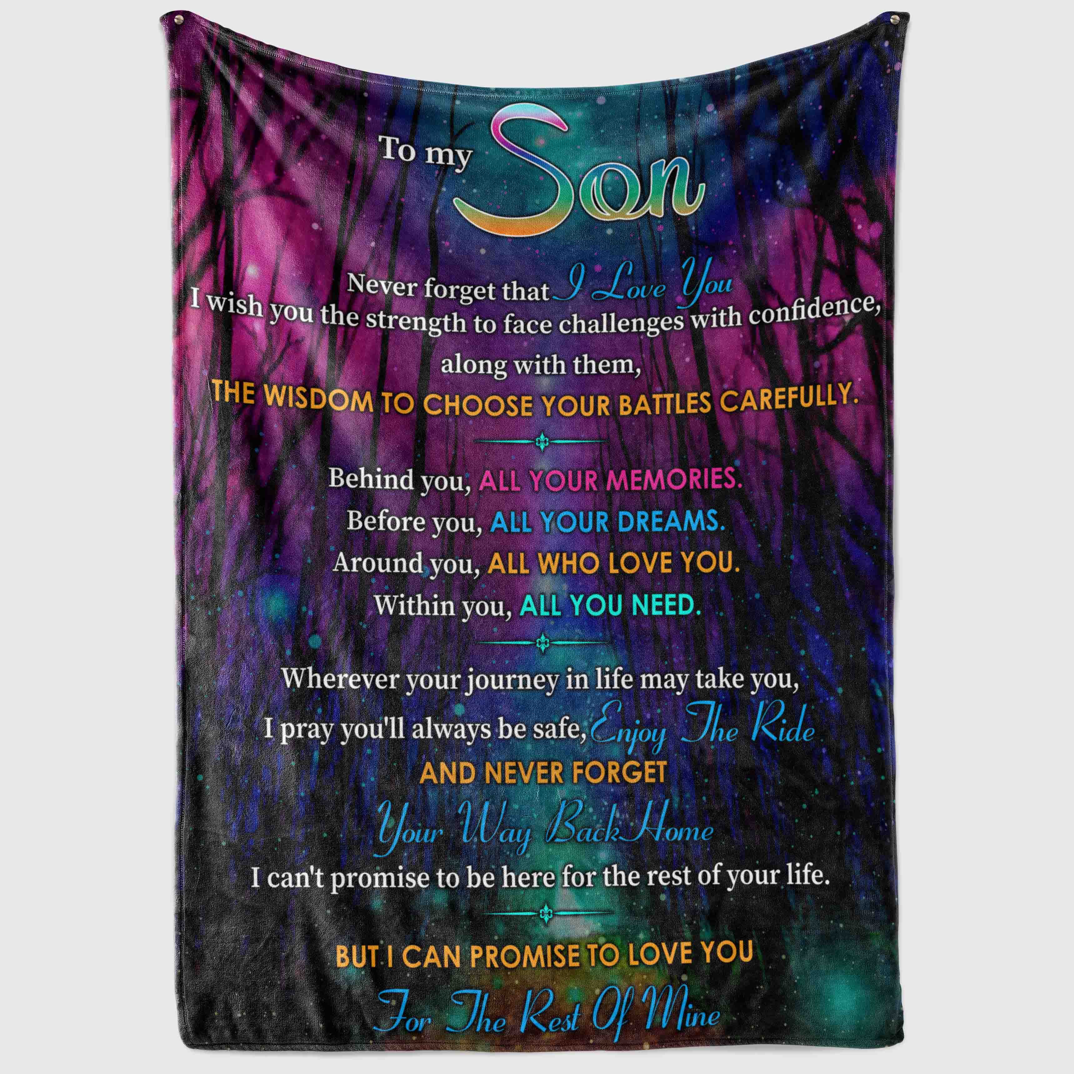 1VT. To My Son Behind You Blanket mockup