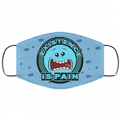 Existence Is Pain Washable Reusable Custom – Printed Cloth Face Mask Cover, White, Cloth Face Cover