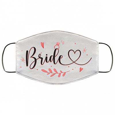 Bride And Groom Wedding Gifts Washable Reusable Custom – Printed Cloth Face Mask Cover, White, Cloth Face Cover