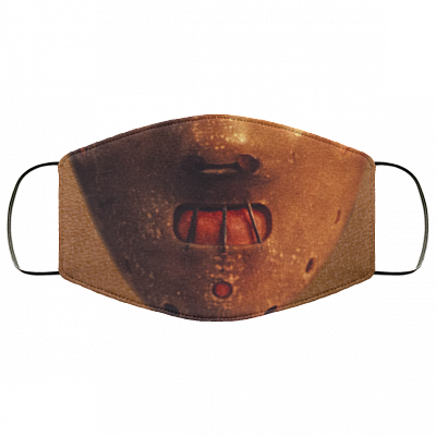 Hannibal Lecter Silence of the Lamb Washable Reusable Custom - Printed Cloth Face Mask Cover, White, Cloth Face Mask