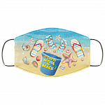 Life Is Better At The Beach Washable Reusable Custom - Beach Lover Printed Cloth Face Mask Cover, White, Cloth Face Cover