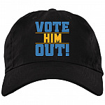 Vote Him Out Twill Cap - High-Profile Snapback Hat - Trucker Hat, Black, Brushed Twill Dad Cap