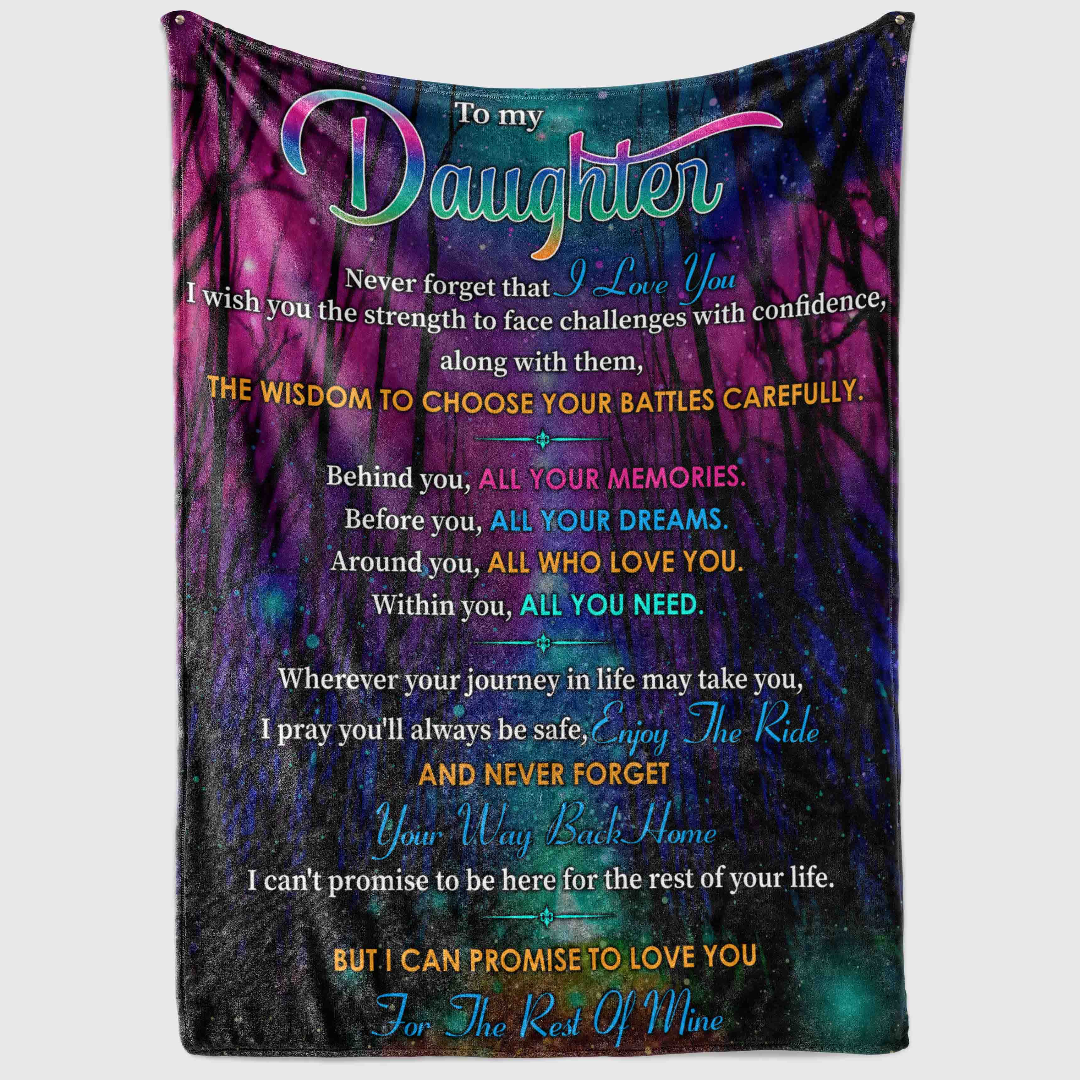 1VT. To My Daughter Behind You Blanket blanket mockup