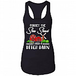 Forget The She Shed I Need A Bitch Barn Cotton Tank Top Tee - Ladies Racerback Tank, Black, Ladies Racerback Tank