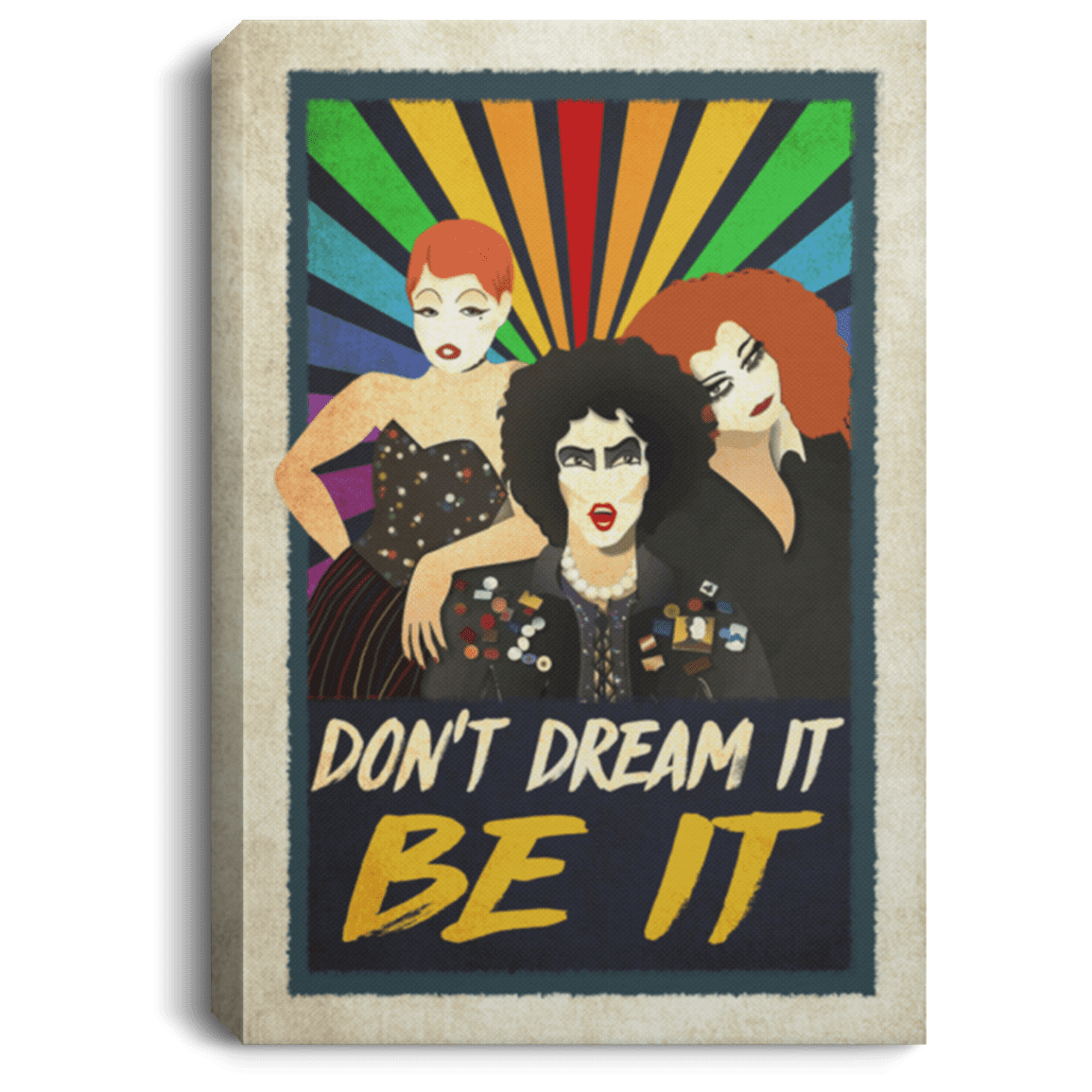 Don't Dream It Be It Gallery Wrapped Framed Canvas Prints - Unframed Poster - The Rocky Horror Canvas, White, 0.75'' Framed Canvas
