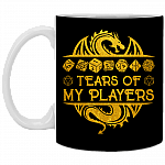 Tears Of My Players Ceramic Coffee Mug - Beer Stein - Funny Dnd Gifts, Black, 11 oz. White Mug