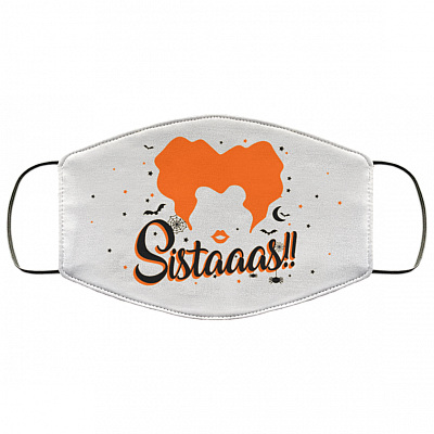 Hocus Pocus Winifred Sanderson Sistaaas Washable Reusable Custom - Printed Cloth Face Mask Cover, White, Cloth Face Cover