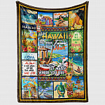 6VT. Aloha Hawaii blanket mockup